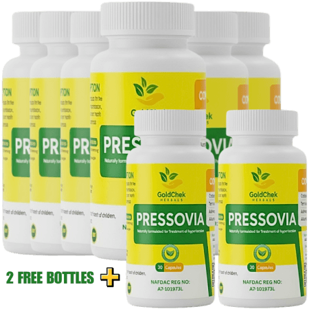 6 botlles of PRESSOVIA Plus 2 Free Packs
